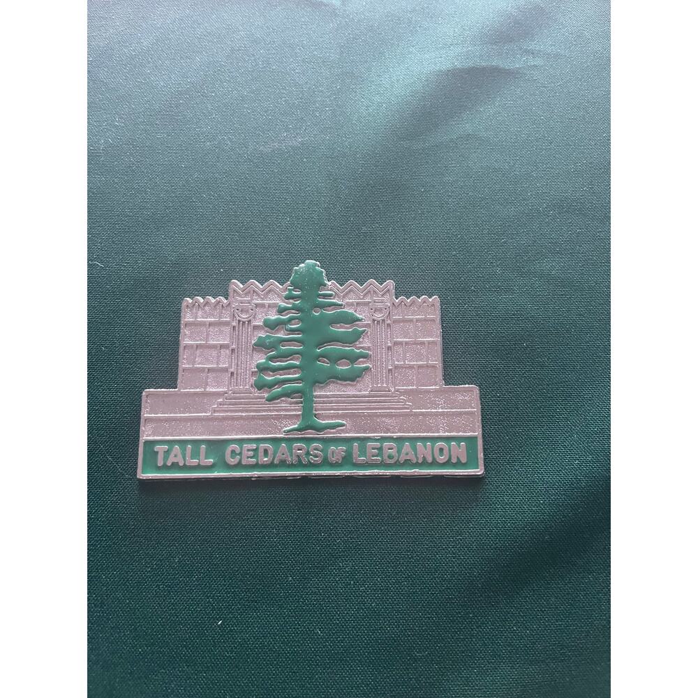 Vintage Tall Cedars of Lebanon Life Member 4” Plaque Metal  Masonic Masons